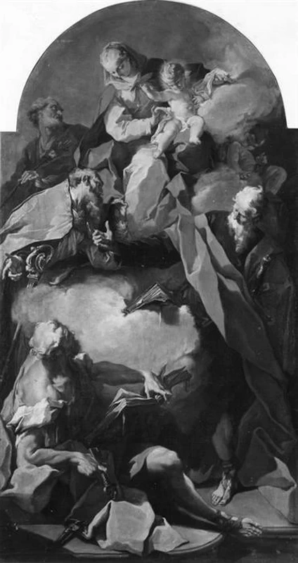 Giambattista Pittoni - Madonna con Bambino e i santi Pietro, Paolo, un santo vescovo e San Giuseppe, Chiesa di s. Germano dei Berici